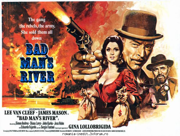 gina bad mans river van cleef, james mason, gina film deals with the bandit roy king (lee van cleef)