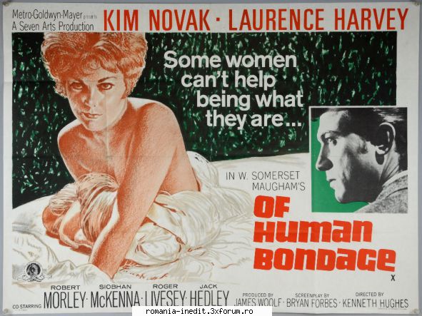 kim novak human bondage 1964year: kim morleya medical student becomes obsessed with his faithless