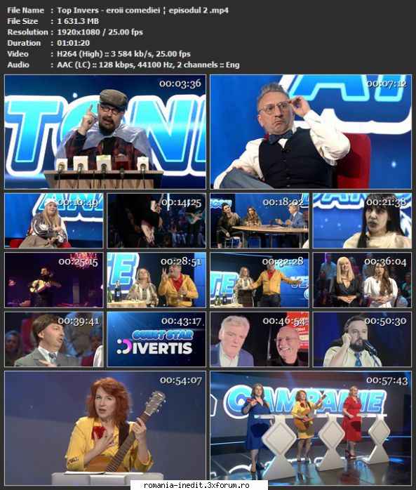 top invers. eroii comediei (2025)