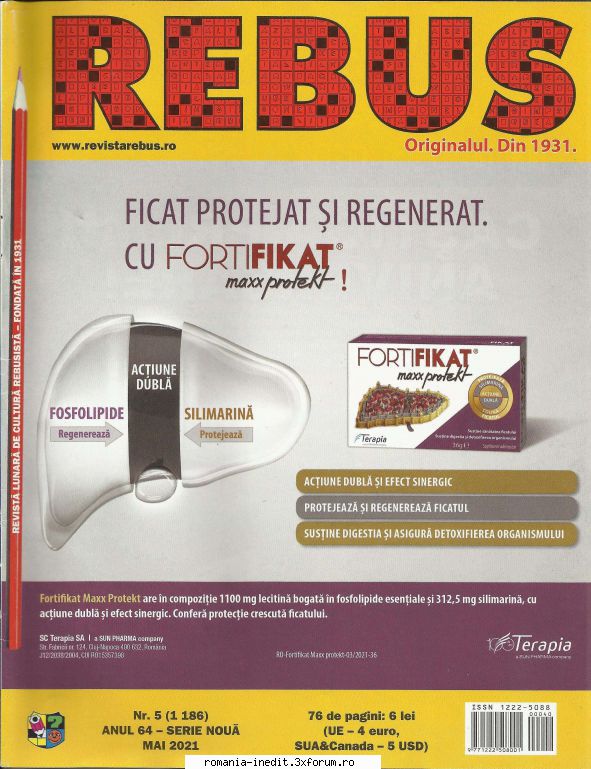 [b] revista rebus revista rebus nr. (1186) din mai 2021 (76 pag., 300 dpi, jpg, arhiva rar):pe