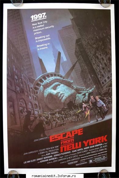 escape from new york (1981) action adventure sci-fi year 1997. new york city has been turned into