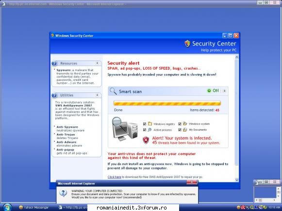 warning. surpriza! azi mi-a aparut din nou, tot avira instalat chestia asta:acum mai facut?