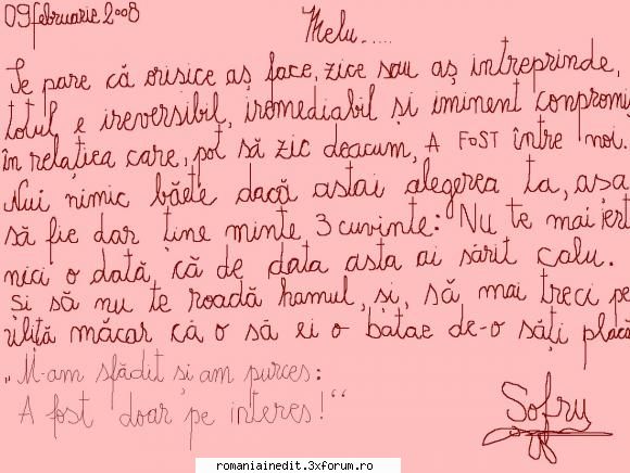 stilul epistolar (2008) rupe-un lant plin iubire .....