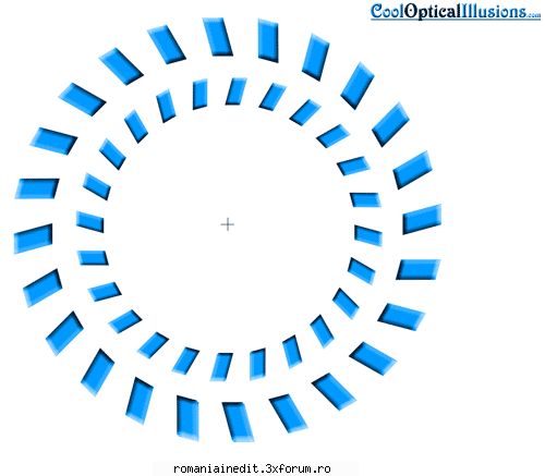 iluzii optice... uita-te atent punctul din mijloc apropie-te monitor vezi cum invart cercurile