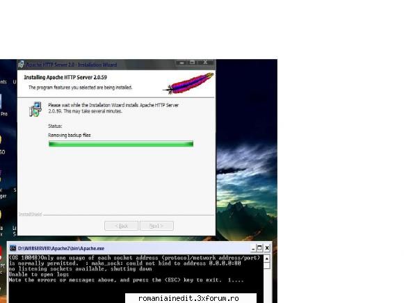 problema apache activat merge.a doua oara oprit firewall tot tot asa..imi cere user pass cand scriu