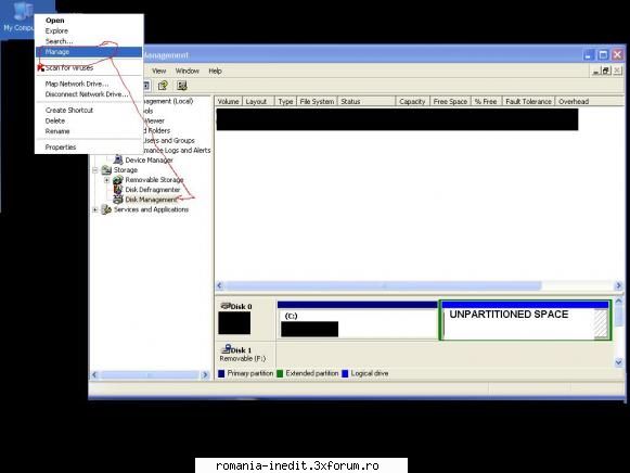 pot crea partitie fara reformatez click dreapta space -> create extended partition sau logical