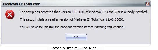 problema joc eroare instalare asta vede mai bine?pai asa facut. sters expansionu iar jocului i-am