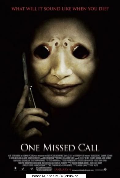 one missed call-dump this remake the japanese horror film ari\" (2003), several people start