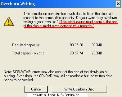 pot scrie 800 mega 700? maharet scris:nu cred poti scrii chiar 800...la 700 cred merge 710 maxim 715