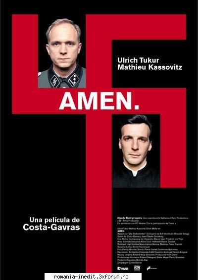 filme straine actori romani amen the movie based play german playwright rolf hochhuth which started