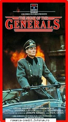 the night the generals (1967) drama mystery thriller war tagline:a unique manhunt across the