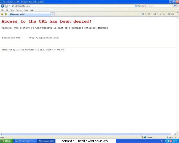 rapidshare down? cand incerc intru sau incerc accesez orice link site imi apare chestia fi? 