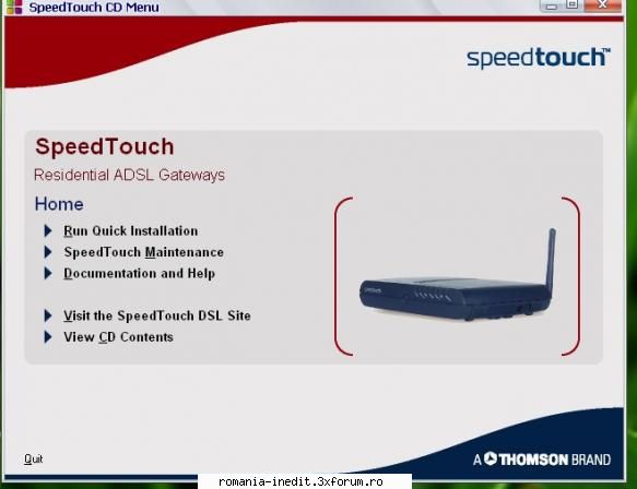 driver speedtouch 580 abonament cliknet modemul este iar instalare scrie tot thomson