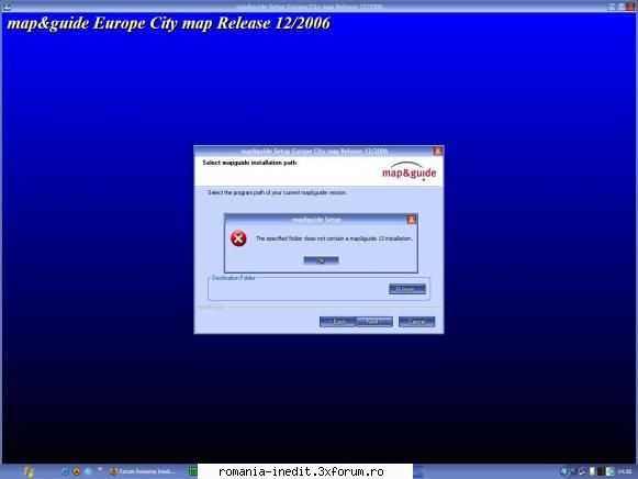 eroare instalare map guide maharet scris:si eroare refera? probabil niste fisiere corupte kitul zice