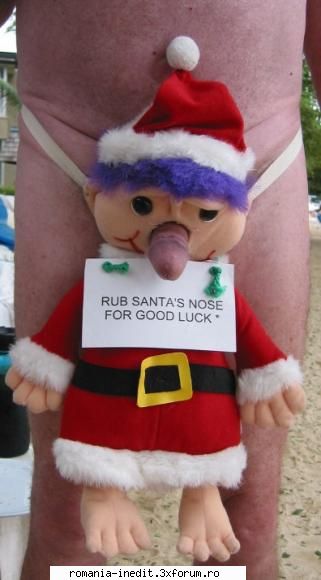 rub santa's nose for good luck atentie +18)     daca considera explicit continutul pozei