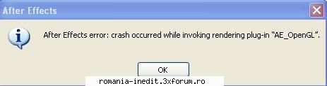 problema after effect cs4 stie cineva imi apare eroarea asta?