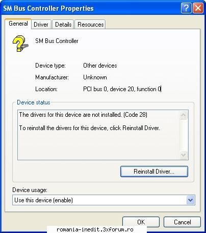 eroare ciudata formatat doua ori imi tot apare eroare din senin.imi spune poate instaleze driver.