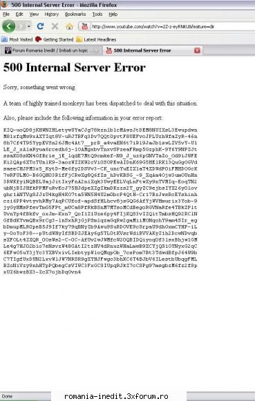 youtube internla server error highly trained