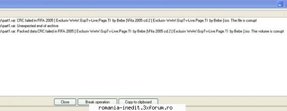 fifa2005 uitati mesaj imi da...cd1 s-a extras fara probleme dar doilea vrea pace. stiu daca gresesc