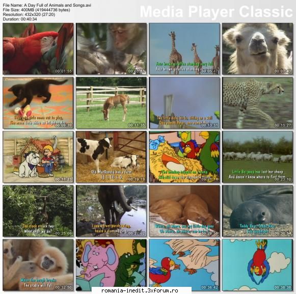 day full animals and songs (dvdrip) cintece copii engleza versurile afisate