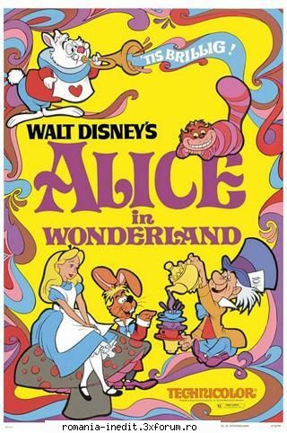 alice wonderland (1951) dvdrip, summary for alice wonderland version lewis carroll's children's