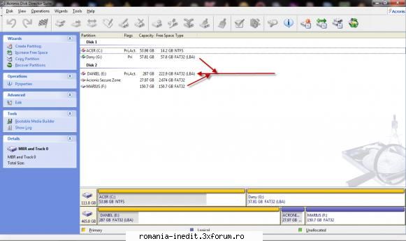 repartitii hard disc facut pana urma acronis disk director suite 10,dar acum vrea sterg repartitia
