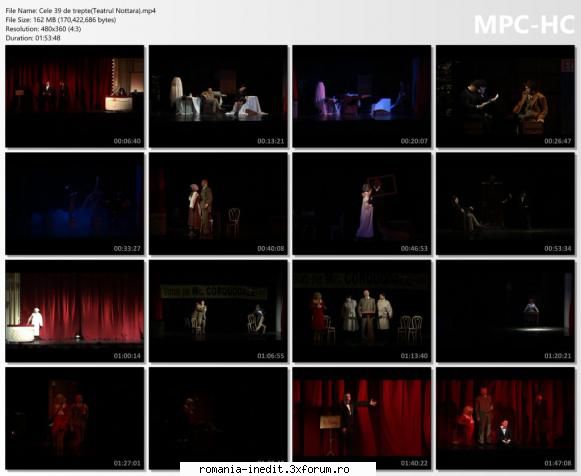 39 de trepte(Teatrul Nottara) - Regia: Petre Bokor Distributia - Teatru rom�nesc - Romanian Theater