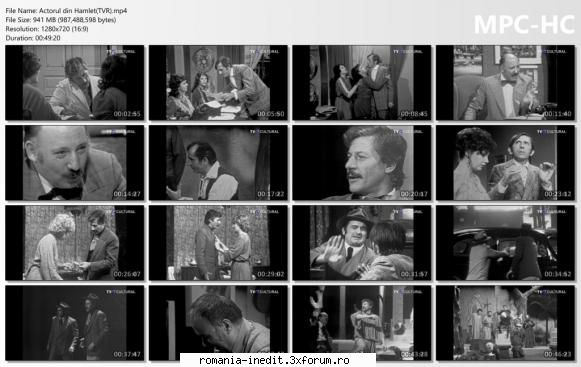 Actorul din Hamlet(TVR) - Autor: Mihail Sorbul Adaptare: MATEI ALEXANDRU - Teatru rom�nesc - Romanian Theater