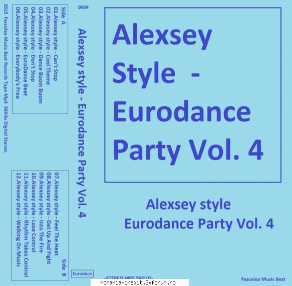 Alexsey style - Eurodance Party Vol. 4 Fascolea Music - Alexsey style - Eurodance - International MP3 albums