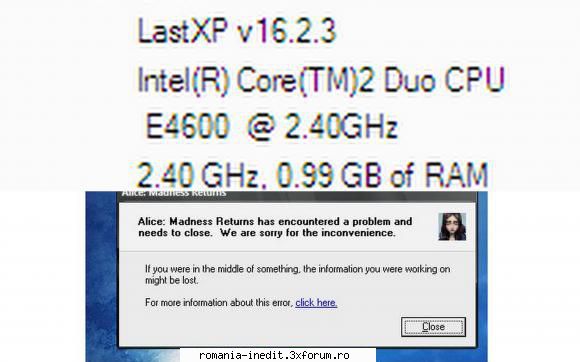 Alice Madness Returns EROARE - Si pentru ca tot se apropie vacanta m-am gandit - Tech Support
