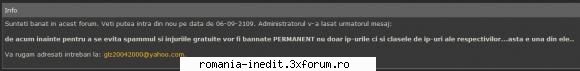 Am primit ban pe forum - Pe 1 ianuarie cand am incercat sa ma loghez am - Regulament - Rules