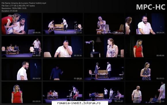 Amanta de la pranz (Teatrul IndArt) - Regia: Bogdan Gagu Distribuția - Teatru rom�nesc - Romanian Theater
