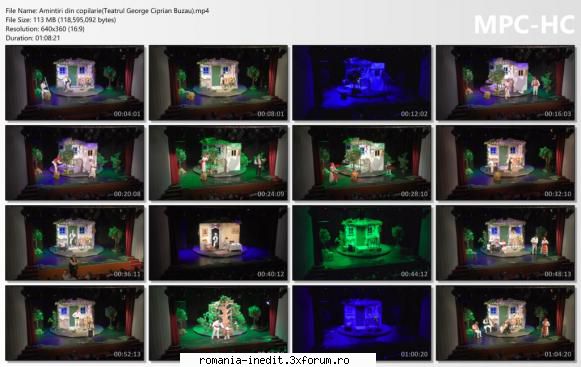 Amintiri din copilarie(Teatrul George Ciprian Buzau) - Regia �i aparț - Teatru rom�nesc - Romanian Theater