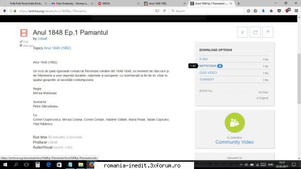 Anul ) - Pozitionezi mouse pe MATROSKA sau pe torrent si - Filme rom�nesti - Romanian Movies