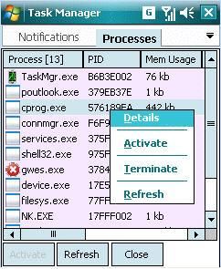 Aplicatii Windows Mobile - Nu stiu daca a pus cineva asa ceva, Task Manager - PDA / Mobile Technology