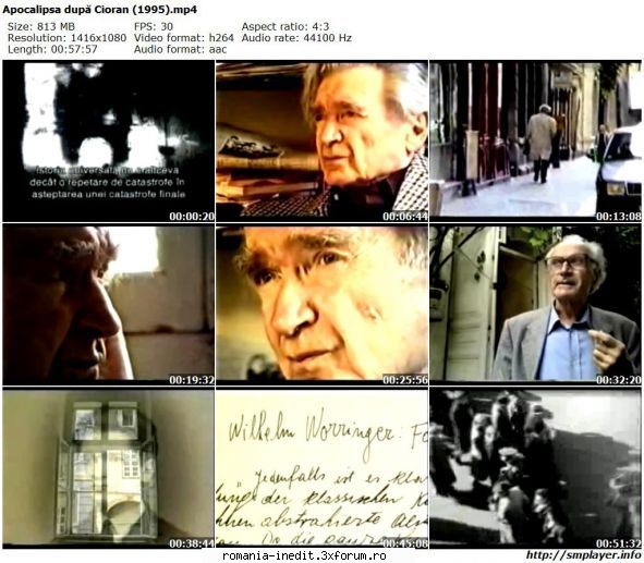 Apocalipsa dupa Cioran (1995) (Documentar) - marianvo - Filme rom�nesti - Romanian Movies