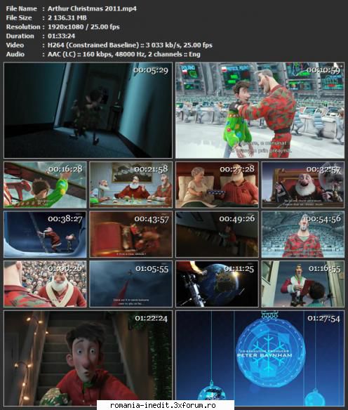 Arthur Christmas 2011 - Arthur Christmas 2011 audio engleza sub ro - Filme pentru copii - Movies for kids