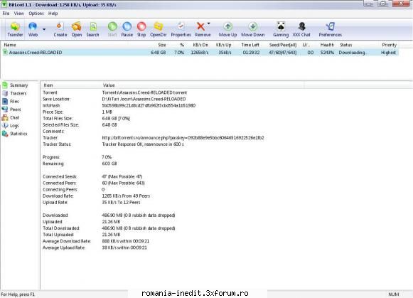 Assassins Creed PC - RELOADED nuked - Nu stiu cu ce viteza scoatetzi voi... dar eu am - Jocuri - Games