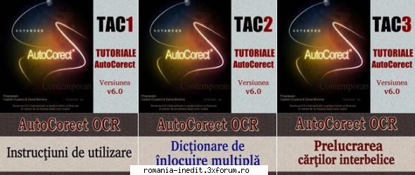 AutoCorect 2020 - Tutoriale TAC1, TAC2 şi TAC3 �n seara - Totul despre cărți - About e-books