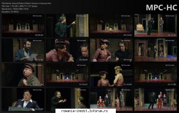 Avarul(Teatrul Marin Sorescu Craiova) - de: Moli�re Traducere: Vlad - Teatru rom�nesc - Romanian Theater