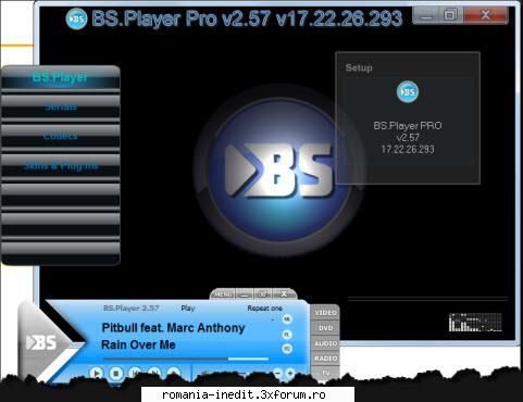 BS.Player Pro v2.57 - Este creat cu AutoRun Pro si contine: 1 - New Softwarez