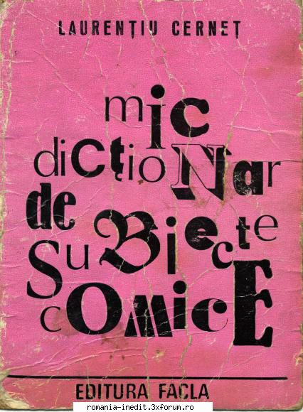 [B] Biblioteca de umor - Laurentiu Cernet - Mic dictionar de subiecte - Carti in limba romana