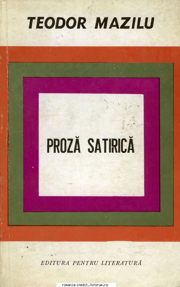 [B] Biblioteca de umor - Teodor Mazilu - Proză satirică Editura - Carti in limba romana