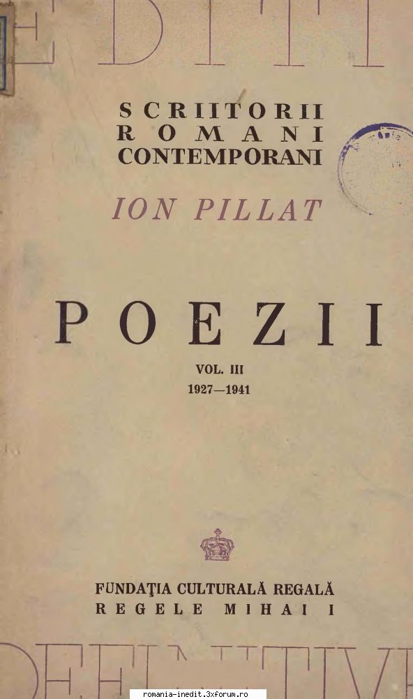 [B] Ion Pillat - ION PILLAT Poezi Vol.3 Pdf - Carti in limba romana