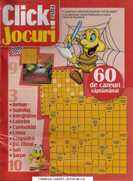 [B] Publicaţii cu probleme distractive - Click jocuri nr. (jpg, 300 dpi, arhiva - Carti in limba romana