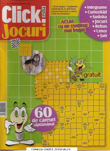 [B] Publicaţii cu probleme distractive - Click jocuri nr. (jpg, 300 dpi, arhiva - Carti in limba romana