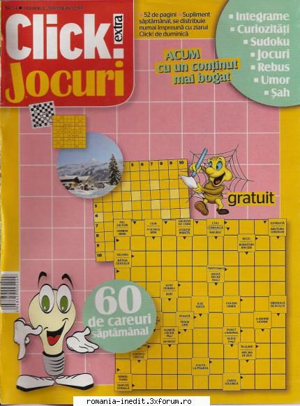 [B] Publicaţii cu probleme distractive - Click jocuri nr. (jpg, 300 dpi, arhiva - Carti in limba romana