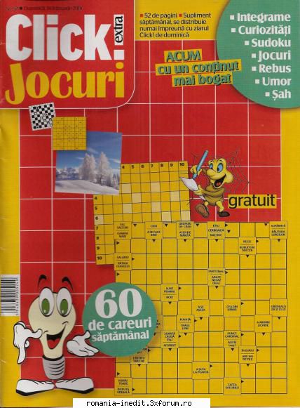 [B] Publicaţii cu probleme distractive - Click jocuri nr. (jpg, 300 dpi, arhiva - Carti in limba romana