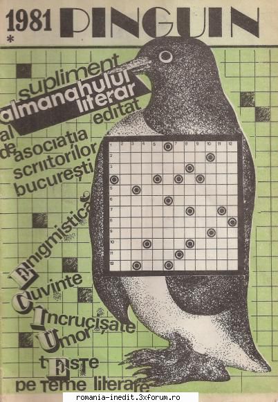 [B] Publicaţii cu probleme distractive - Pinguin nr. 1-1981 (jpg, 300 dpi - Carti in limba romana