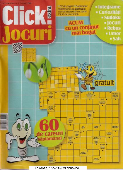[B] Publicaţii cu probleme distractive - Click jocuri nr. (jpg, 300 dpi, arhiva - Carti in limba romana